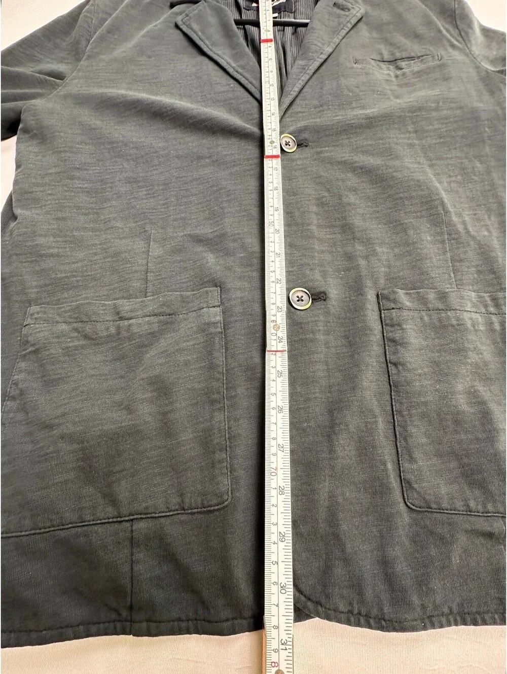 32 Bar Blues Men's Cotton Casual Blazer Jacket Large Gray